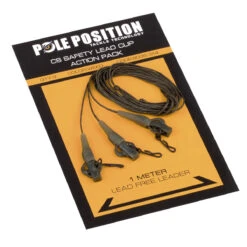Pole Position Cs Safety Lead Clip Set + Leader 65lb